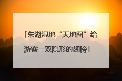 朱湖湿地“天地图”给游客一双隐形的翅膀