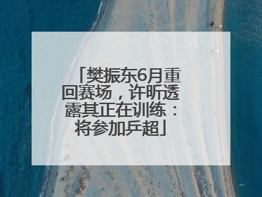 樊振东6月重回赛场，许昕透露其正在训练：将参加乒超