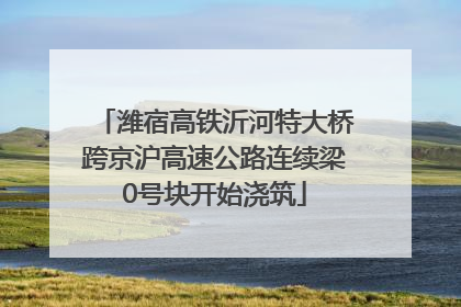 潍宿高铁沂河特大桥跨京沪高速公路连续梁0号块开始浇筑