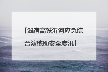 潍宿高铁沂河应急综合演练助安全度汛