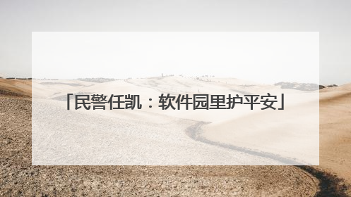 民警任凯：软件园里护平安