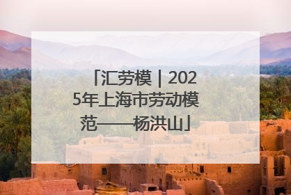 汇劳模｜2025年上海市劳动模范——杨洪山