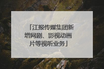 江报传媒集团新增网剧、影视动画片等视听业务
