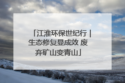 江淮环保世纪行｜生态修复显成效 废弃矿山变青山