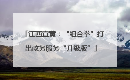 江西宜黄：“组合拳”打出政务服务“升级版”