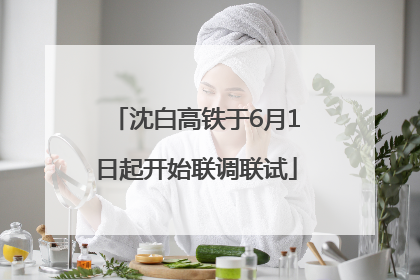 沈白高铁于6月1日起开始联调联试