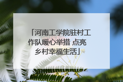 河南工学院驻村工作队暖心举措 点亮乡村幸福生活