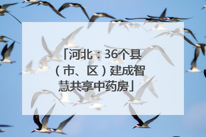 河北：36个县（市、区）建成智慧共享中药房