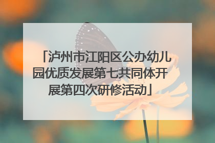 泸州市江阳区公办幼儿园优质发展第七共同体开展第四次研修活动