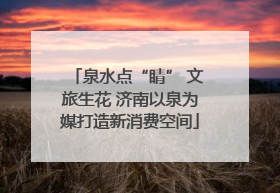 泉水点“睛” 文旅生花 济南以泉为媒打造新消费空间
