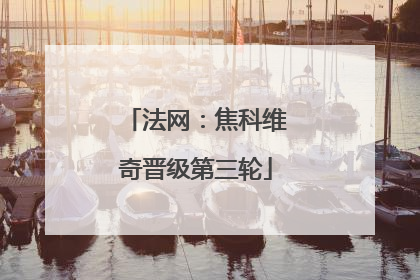 法网：焦科维奇晋级第三轮
