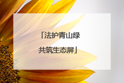 法护青山绿 共筑生态屏