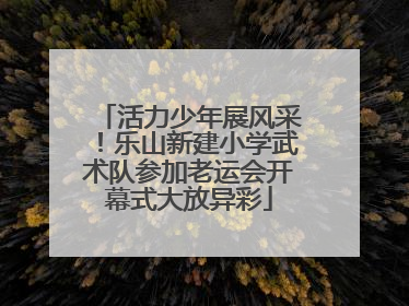 活力少年展风采！乐山新建小学武术队参加老运会开幕式大放异彩