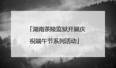 湖南茶陵监狱开展庆祝端午节系列活动