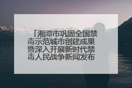 湘潭市巩固全国禁毒示范城市创建成果暨深入开展新时代禁毒人民战争新闻发布会答记者问摘录