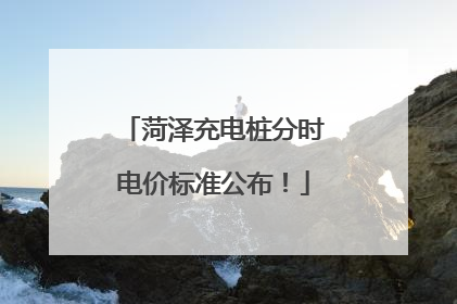 菏泽充电桩分时电价标准公布！