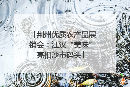 荆州优质农产品展销会：江汉“美味”亮相沙市码头