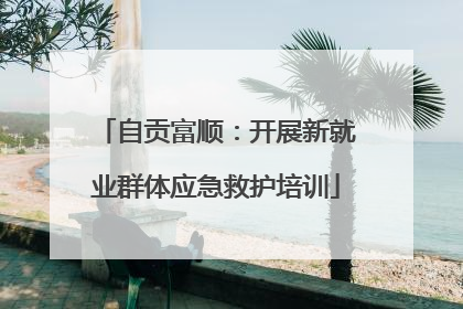 自贡富顺：开展新就业群体应急救护培训