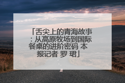 舌尖上的青海故事：从高原牧场到国际餐桌的进阶密码 本报记者 罗 珺