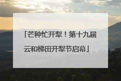 芒种忙开犁！第十九届云和梯田开犁节启幕