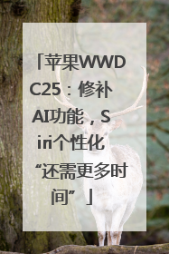 苹果WWDC25：修补AI功能，Siri个性化“还需更多时间”