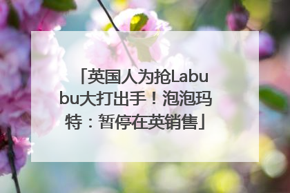 英国人为抢Labubu大打出手！泡泡玛特：暂停在英销售