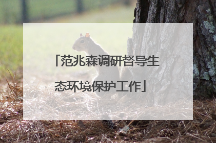 范兆森调研督导生态环境保护工作