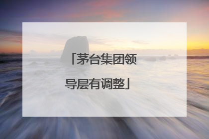 茅台集团领导层有调整