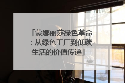 蒙娜丽莎绿色革命：从绿色工厂到低碳生活的价值传递