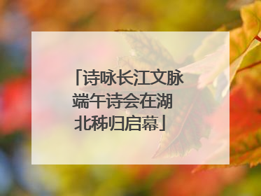 诗咏长江文脉 端午诗会在湖北秭归启幕