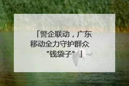 警企联动，广东移动全力守护群众“钱袋子”