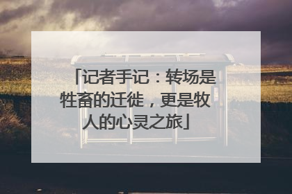 记者手记：转场是牲畜的迁徙，更是牧人的心灵之旅