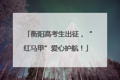衡阳高考生出征，“红马甲”爱心护航！