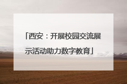 西安：开展校园交流展示活动助力数字教育