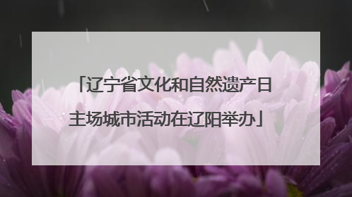 辽宁省文化和自然遗产日主场城市活动在辽阳举办
