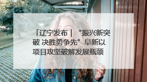 辽宁发布｜“振兴新突破 决胜勇争先”阜新以项目攻坚破解发展瓶颈 经济发展实现良好开局