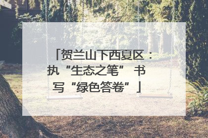 贺兰山下西夏区：执“生态之笔” 书写“绿色答卷”