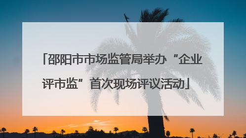邵阳市市场监管局举办“企业评市监”首次现场评议活动