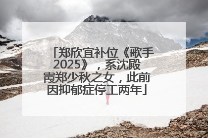 郑欣宜补位《歌手2025》，系沈殿霞郑少秋之女，此前因抑郁症停工两年