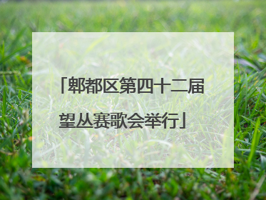 郫都区第四十二届望丛赛歌会举行