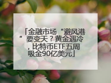 金融市场“避风港”要变天？黄金遇冷，比特币ETF五周吸金90亿美元