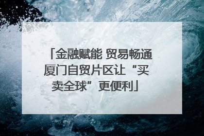 金融赋能 贸易畅通 厦门自贸片区让“买卖全球”更便利
