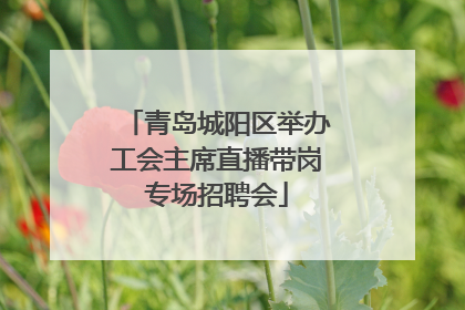 青岛城阳区举办工会主席直播带岗专场招聘会