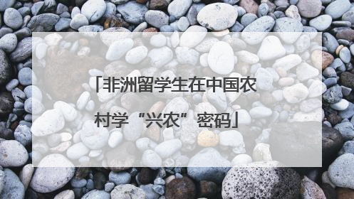 非洲留学生在中国农村学“兴农”密码
