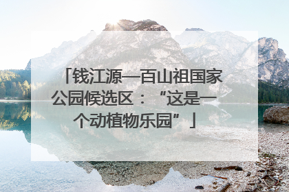 钱江源—百山祖国家公园候选区：“这是一个动植物乐园”