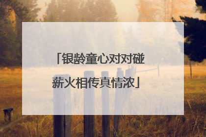 银龄童心对对碰 薪火相传真情浓