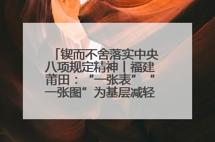 锲而不舍落实中央八项规定精神丨福建莆田：“一张表”“一张图”为基层减轻“数字负担”