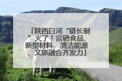 陕西白河“链长制”火了！富硒食品、新型材料、清洁能源、文旅融合齐发力