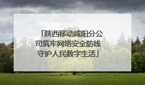 陕西移动咸阳分公司筑牢网络安全防线守护人民数字生活