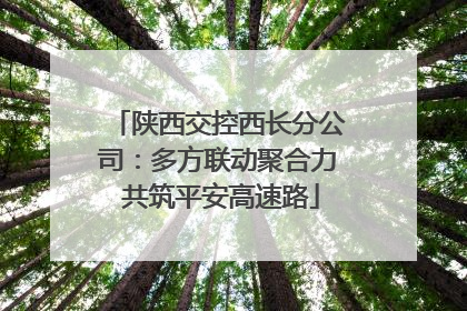 陕西交控西长分公司：多方联动聚合力 共筑平安高速路